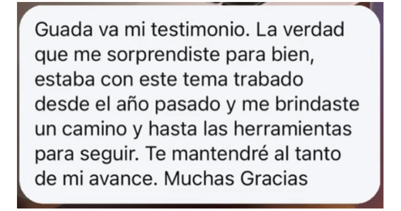 Testimonio de cliente